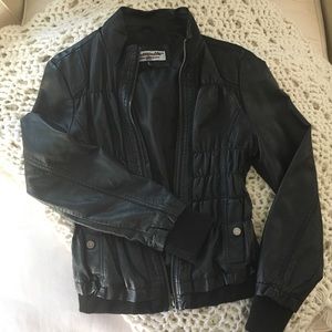 Black leather-like Jacket